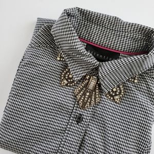 Black & White Mini Houndstooth Shirt